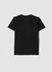 Boys&rsquo; black pure cotton regular fit T-shirt_1