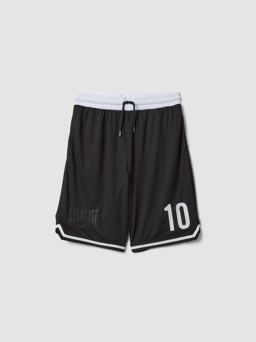 Black boys' shorts with elasticated waistband, comfort fit_3