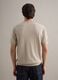 Short-sleeve beige cotton, linen, and silk blend regular fit t-shirt_2