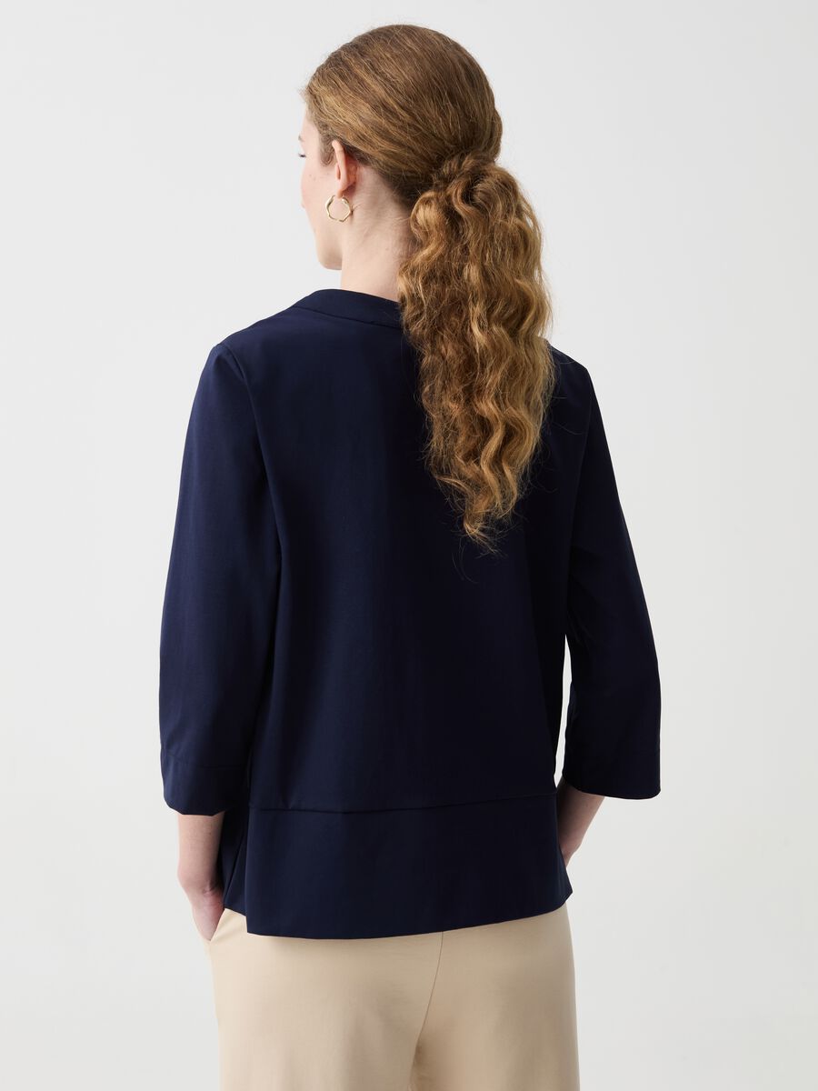 Blouse with splits and three-quarter sleeves_2