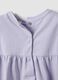 Purple pure cotton romper with ruffle sleeves for baby girl_3