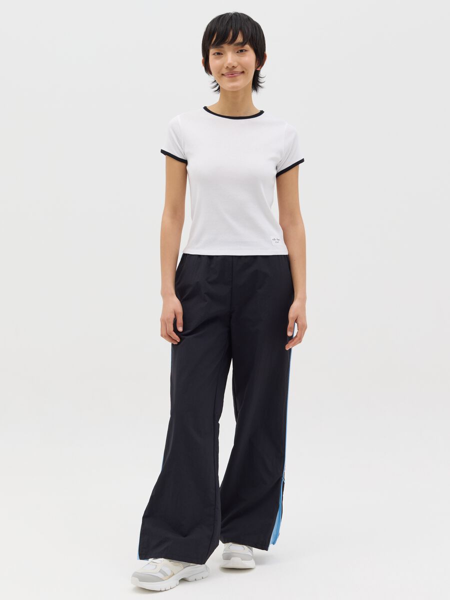 White slim-fit T-shirt in cotton_1