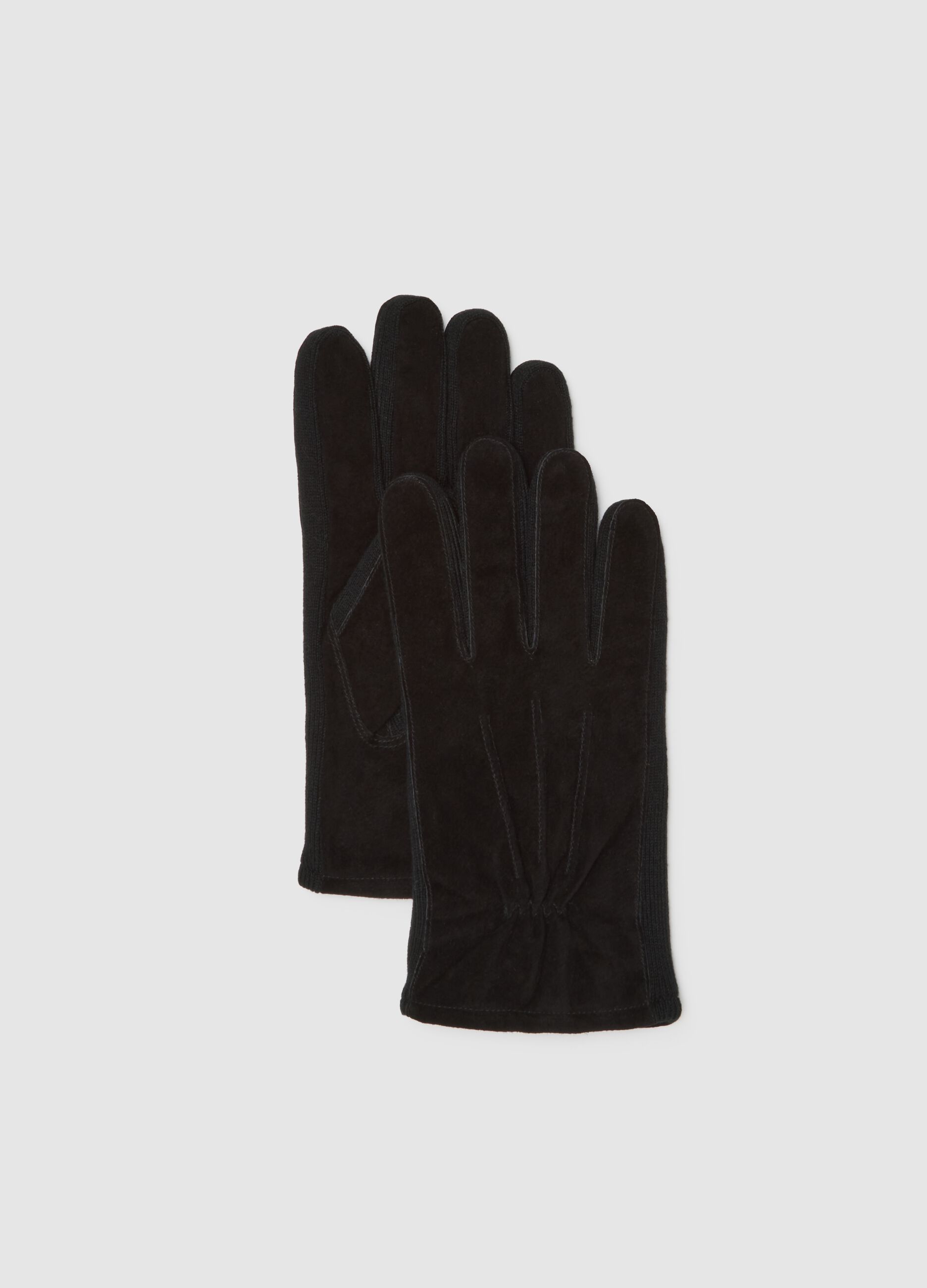 Black Genuine Leather Gloves