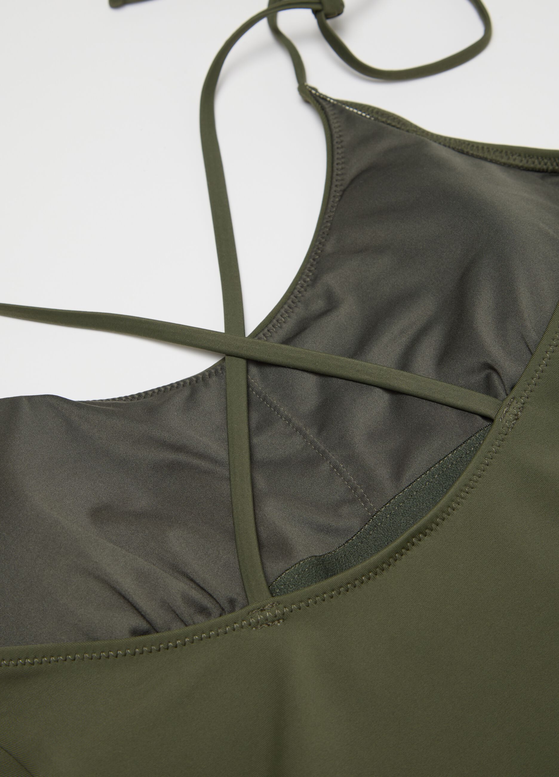 Costume da bagno intero verde militare