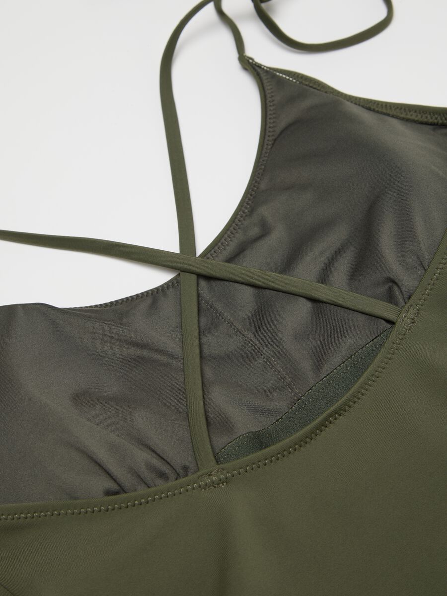 Military green one-piece swimsuit_5