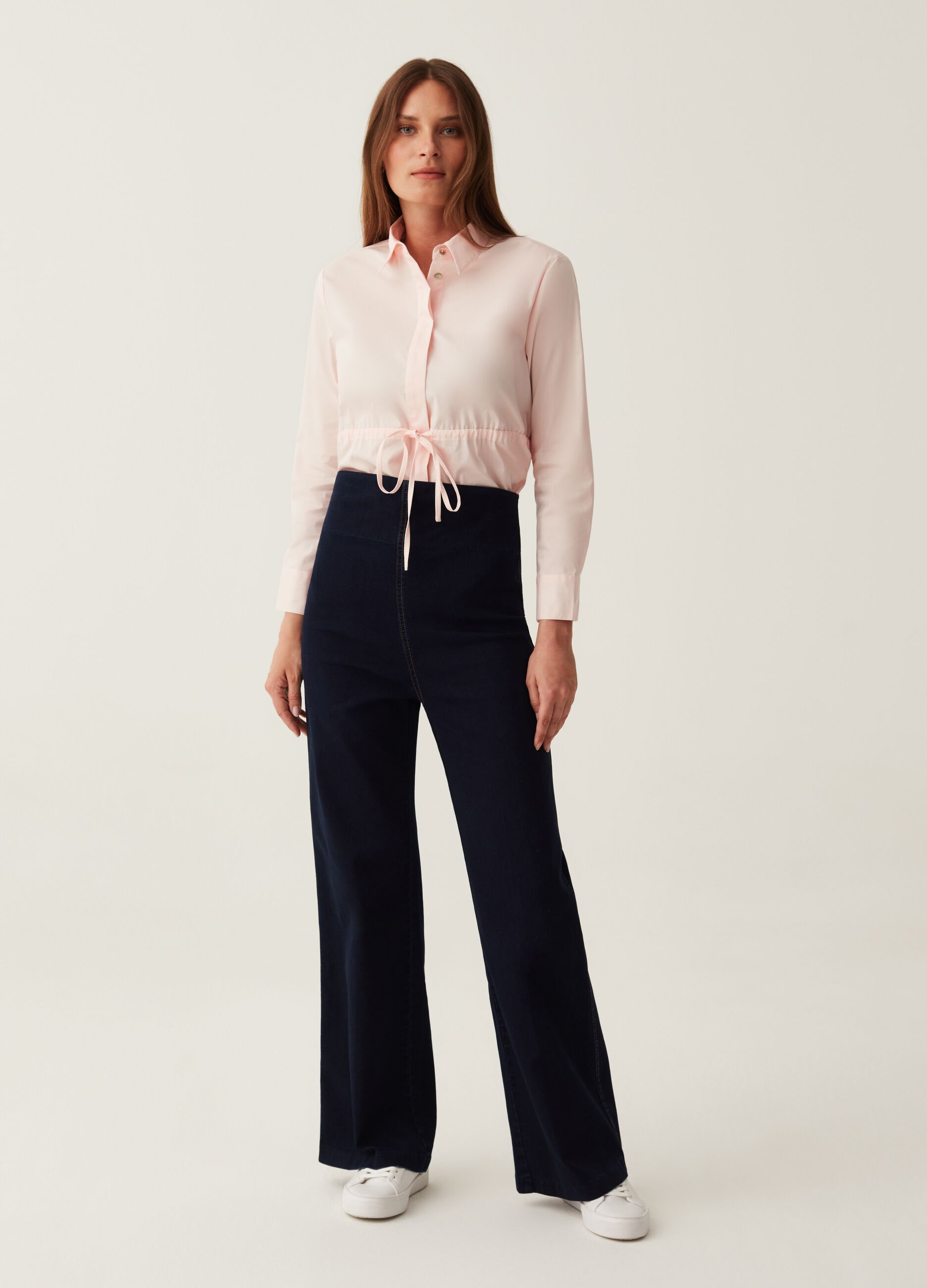 Pantalone palazzo premaman in denim Lavaggio scuro NICOL CARAMEL da Donna OVS