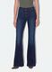Blue stretch-cotton flared jeans_1