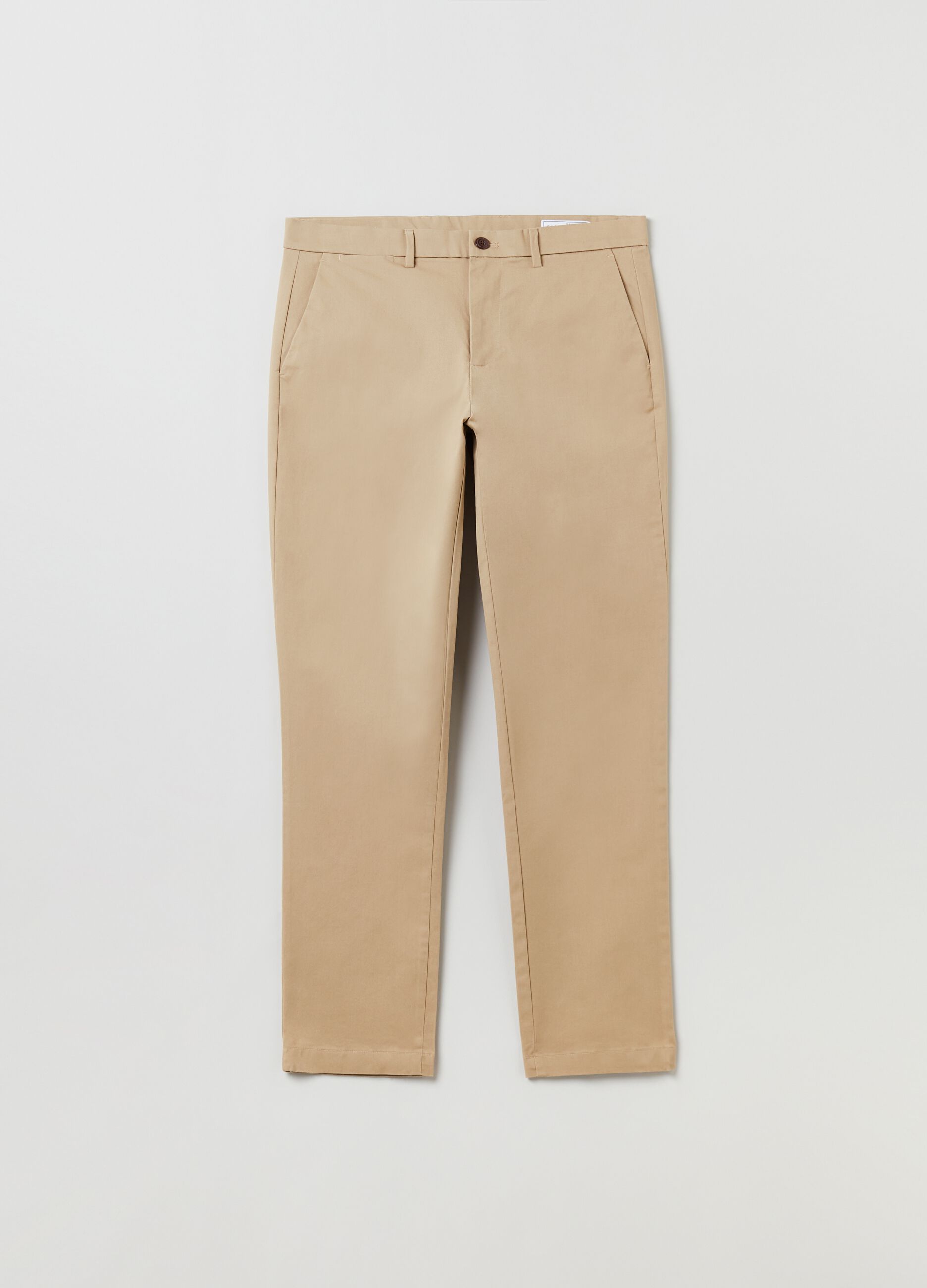 Pantaloni slim fit in cotone stretch