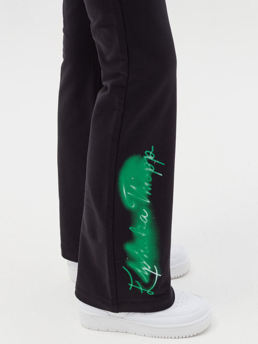 Flare-fit leggings with Wicked print_2