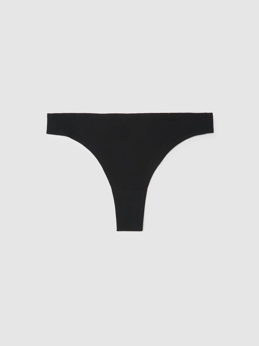 Black Stretch Fabric Briefs_4