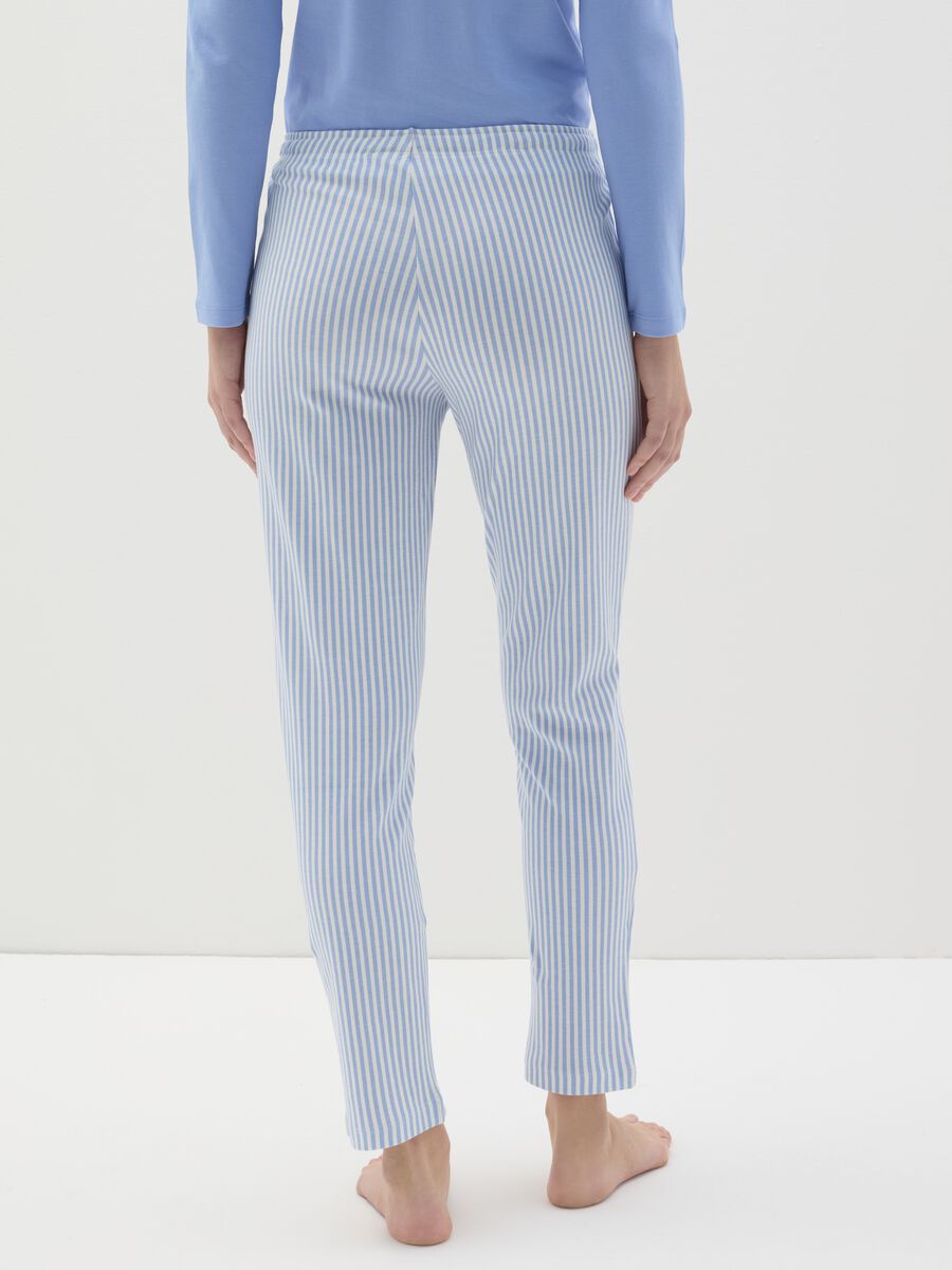 Striped cotton pyjama bottoms_2