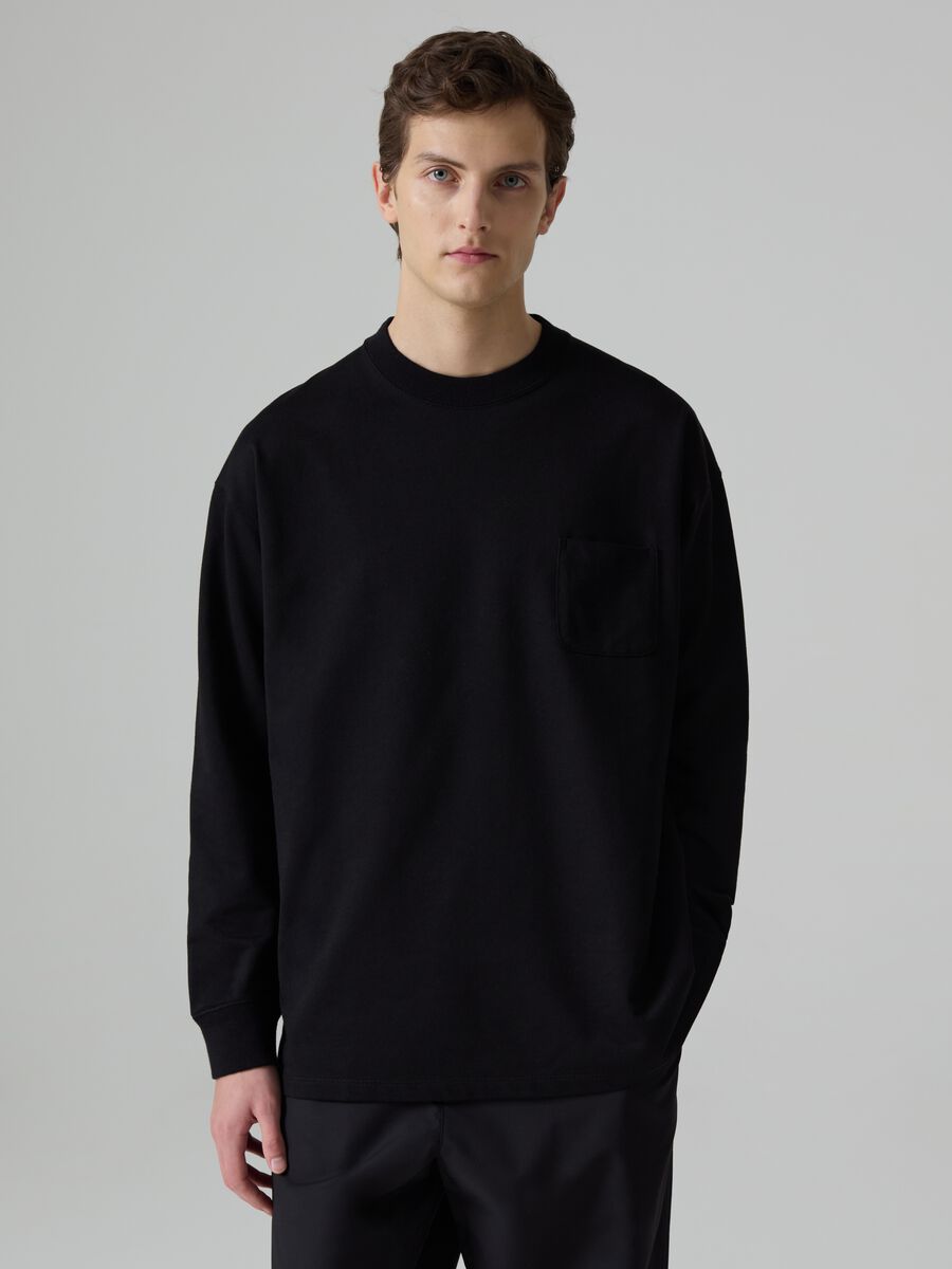 Selection sweatshirt with round neck and pocket_0