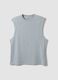 Light blue pure cotton regular-fit tank top_0