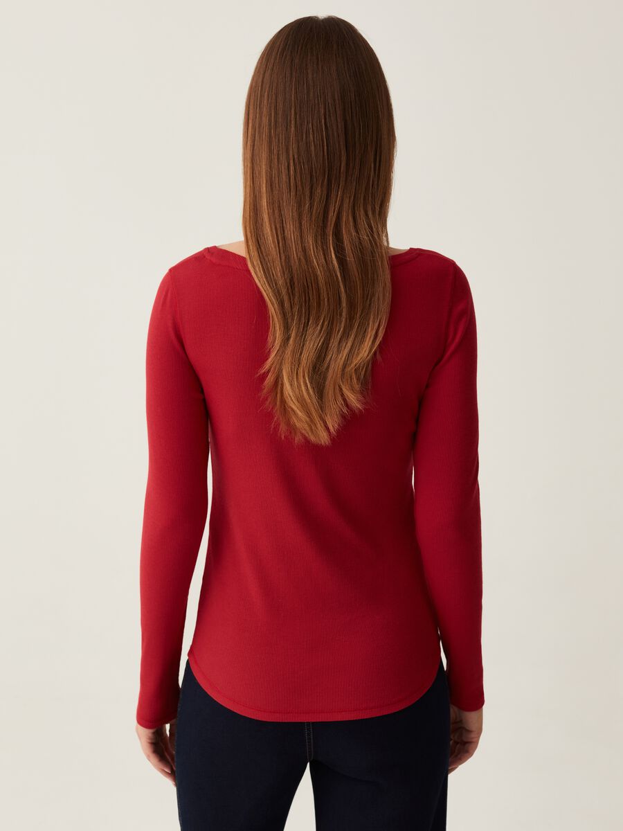 T-shirt premaman a costine con maniche lunghe_1