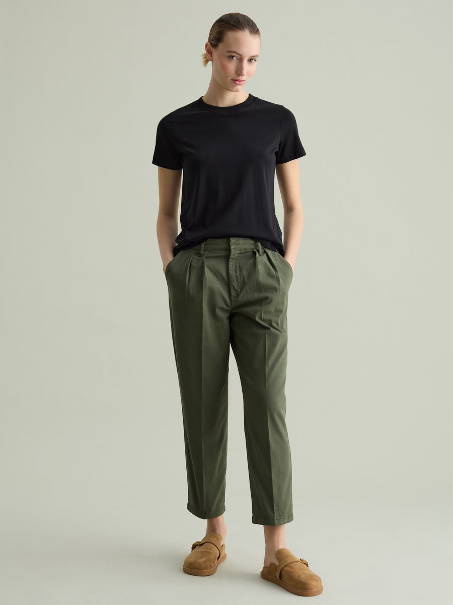 Cotton T-shirt with round neck_1