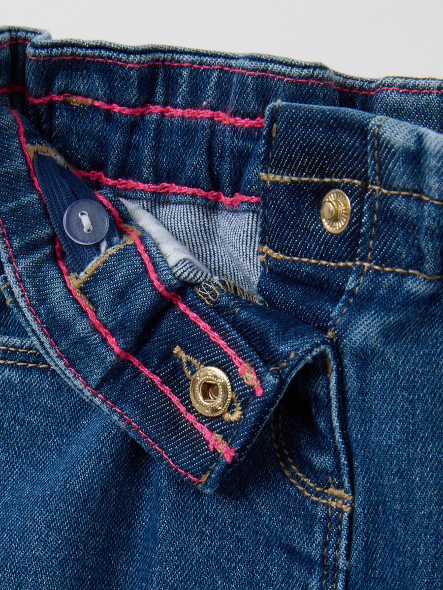 Girls' Cargo Denim Trousers - Regular Fit_3