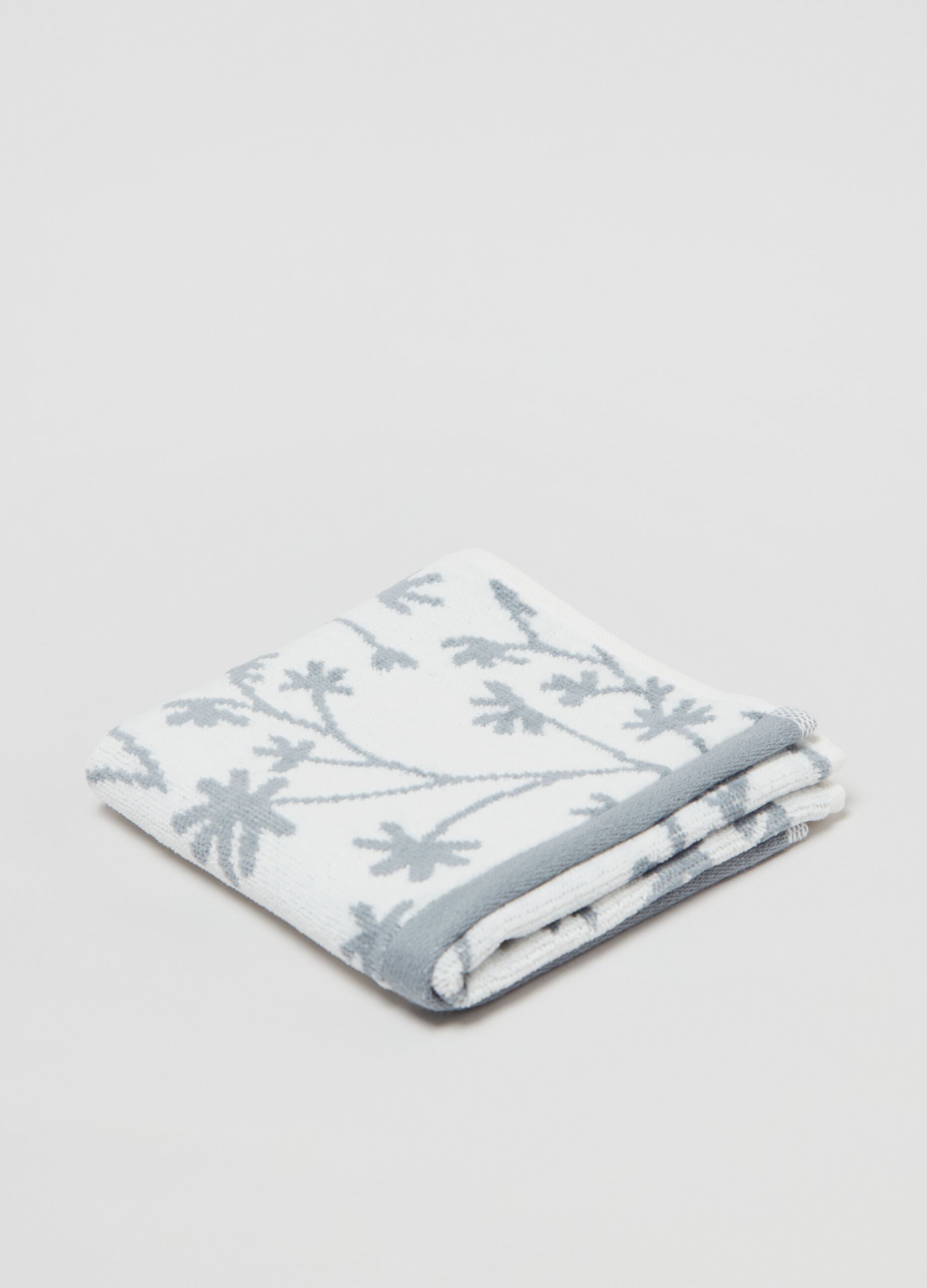Asciugamano ospite 30x50 ramage grigio chiaro velour_0