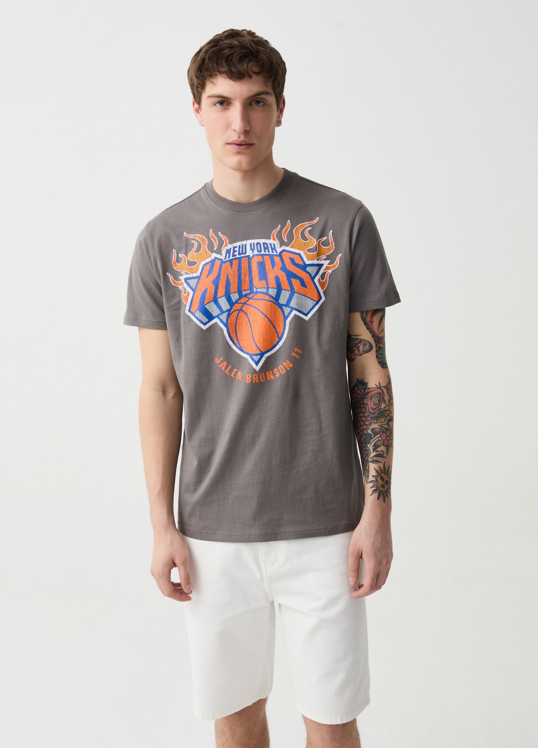 T-shirt con stampa NBA New York Knicks