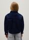 Camicia da bambina in puro cotone blu oversize_2