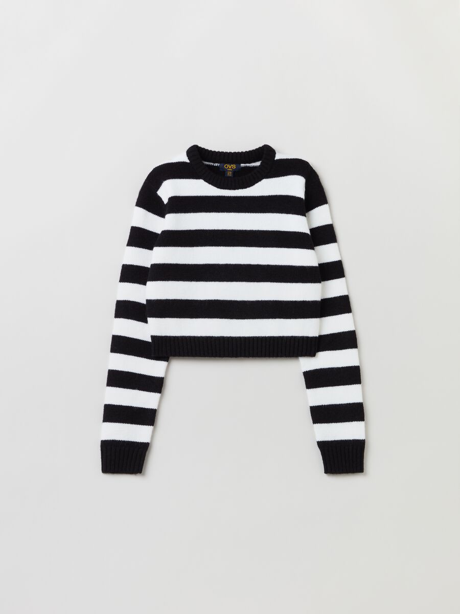 Pullover con fantasia a righe_0