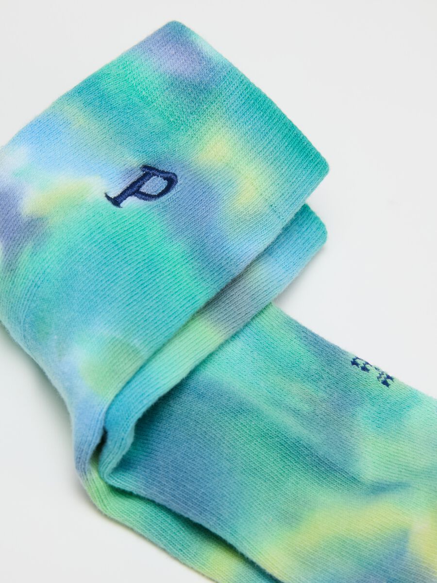 Tie-dye socks with logo embroidery_2