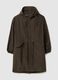 Giacca parka marrone regular fit con zip completa e cappuccio_0