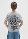 Grey cotton boy's t-shirt with Nets logo_1