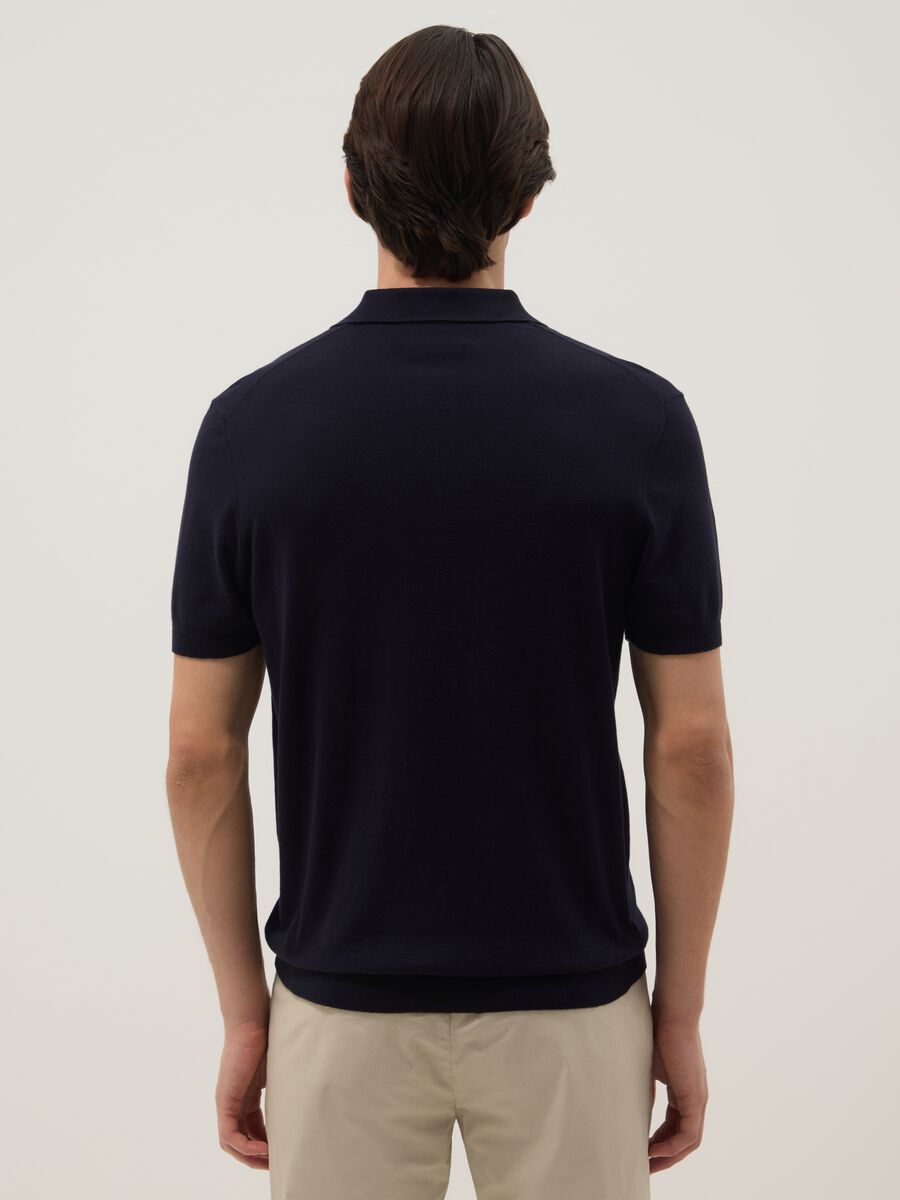 Pure cotton blue polo regular fit_2
