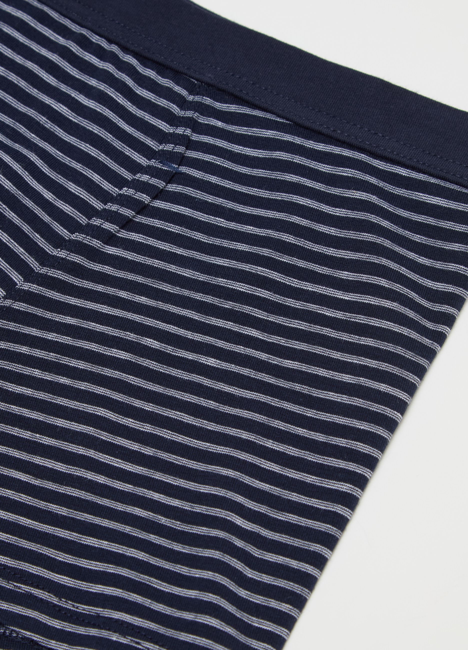 Boxer in cotone stretch in fantasia a righe 