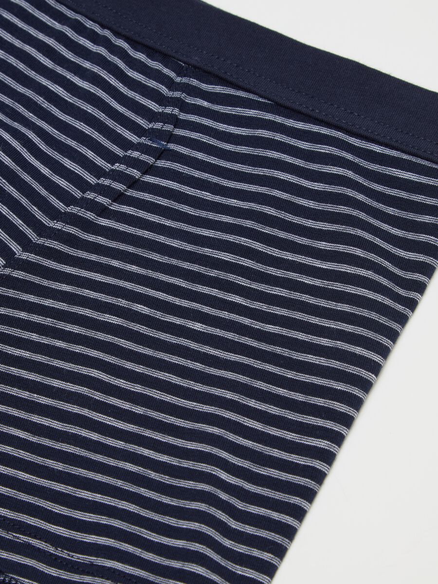 Boxer in cotone stretch in fantasia a righe _3