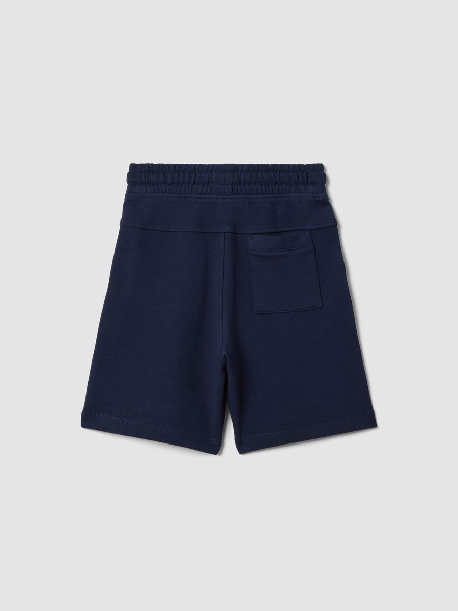 Boys&rsquo; blue pure cotton shorts, regular fit_1