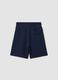 Boys&rsquo; blue pure cotton shorts, regular fit_1