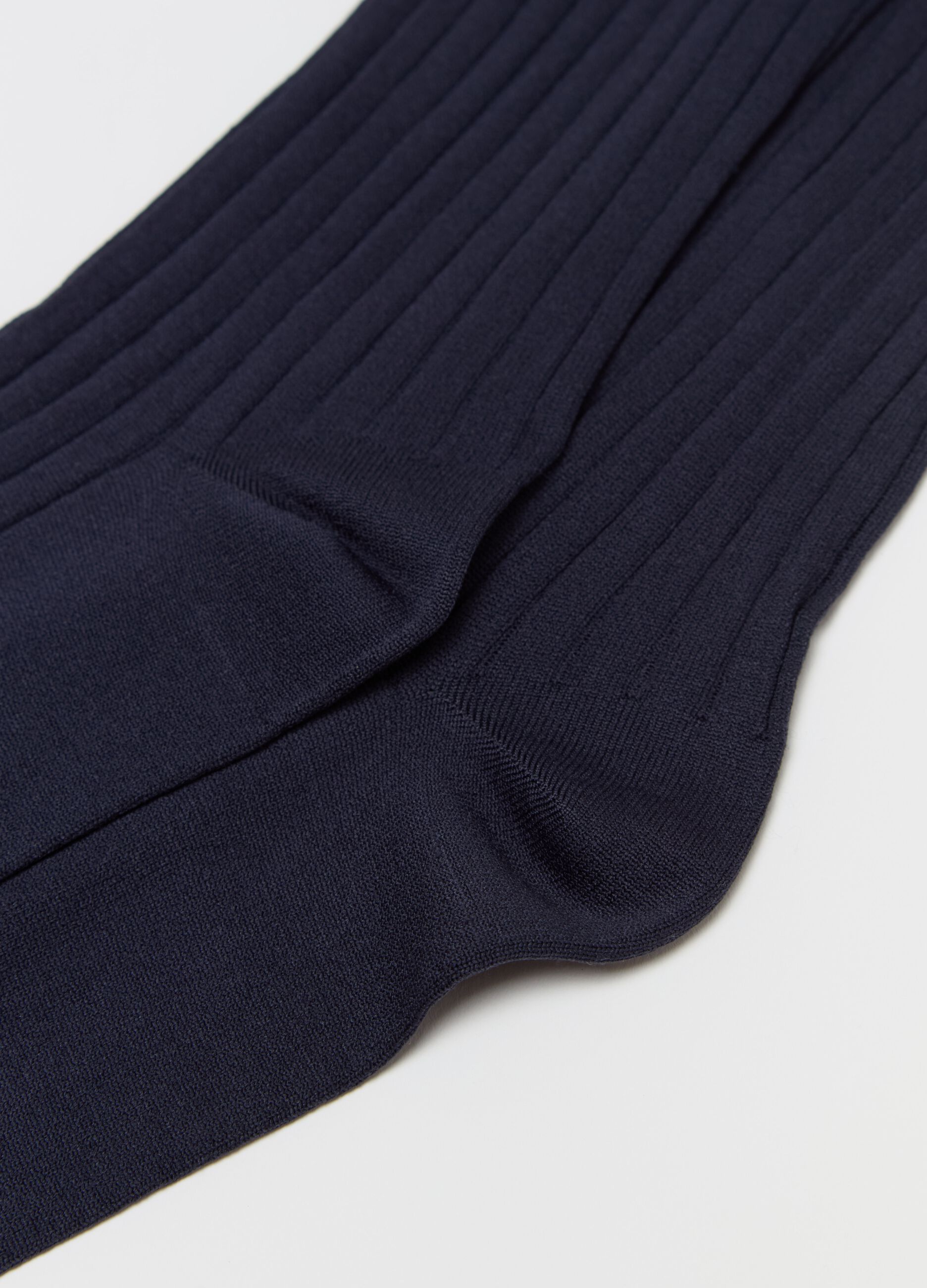 Two-pair pack long ribbed socks