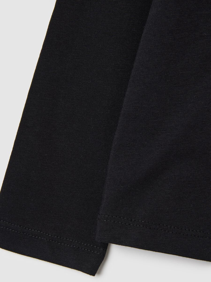 Long Sleeve Black Cotton T-shirt_3