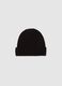 Black Cotton Blend Beanie_1