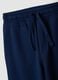 Pantaloni jogger blu in puro cotone organico con tasche cargo per bambino_2