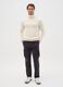 Blue stretch cotton slim fit cargo trousers_0