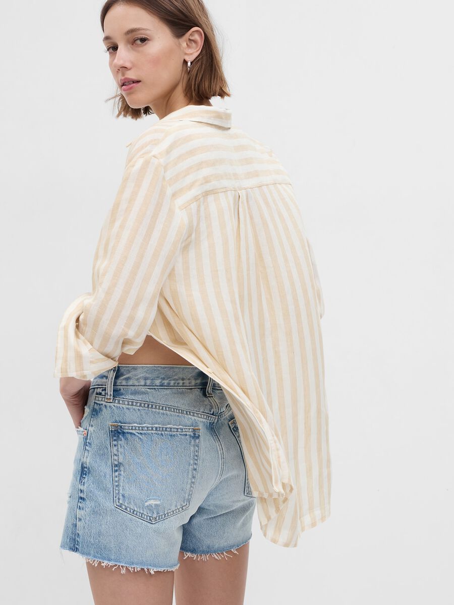 Striped linen shirt with pocket_1