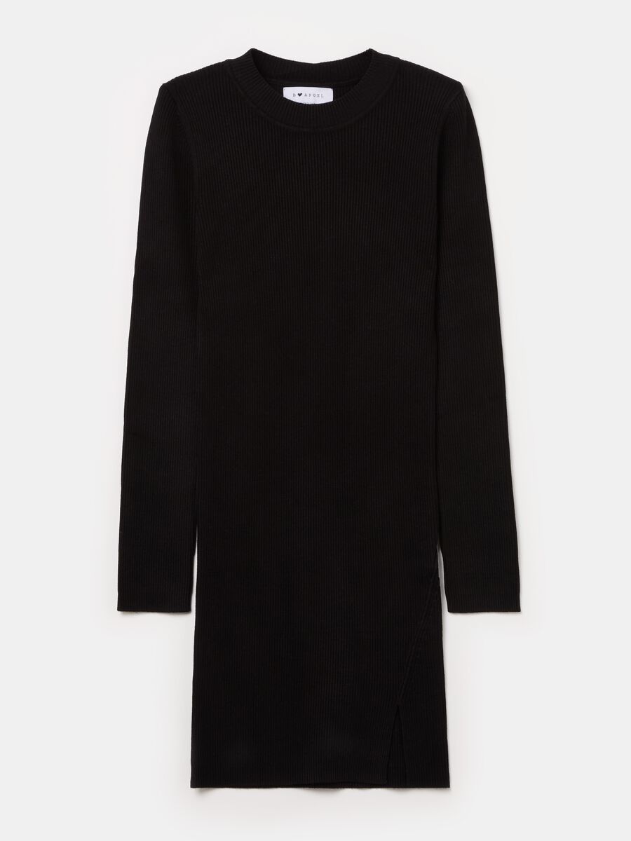 Vestito corto a costine_4