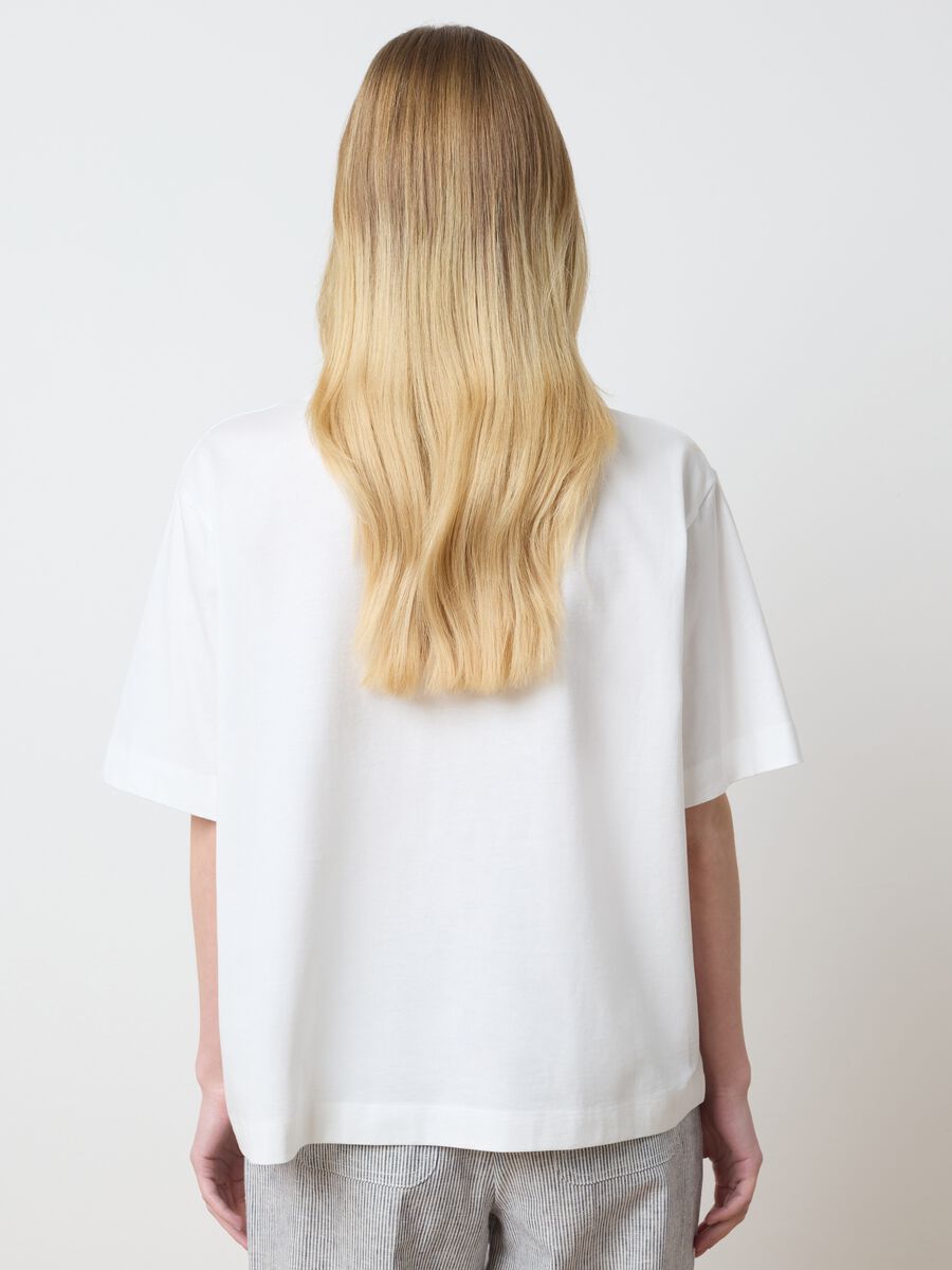 Women’s T-shirt in white 100% cotton with regular fit_3