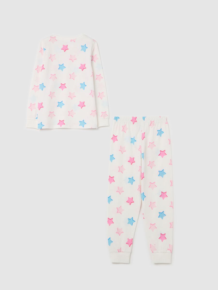 Long pyjamas with multicoloured stars print_1