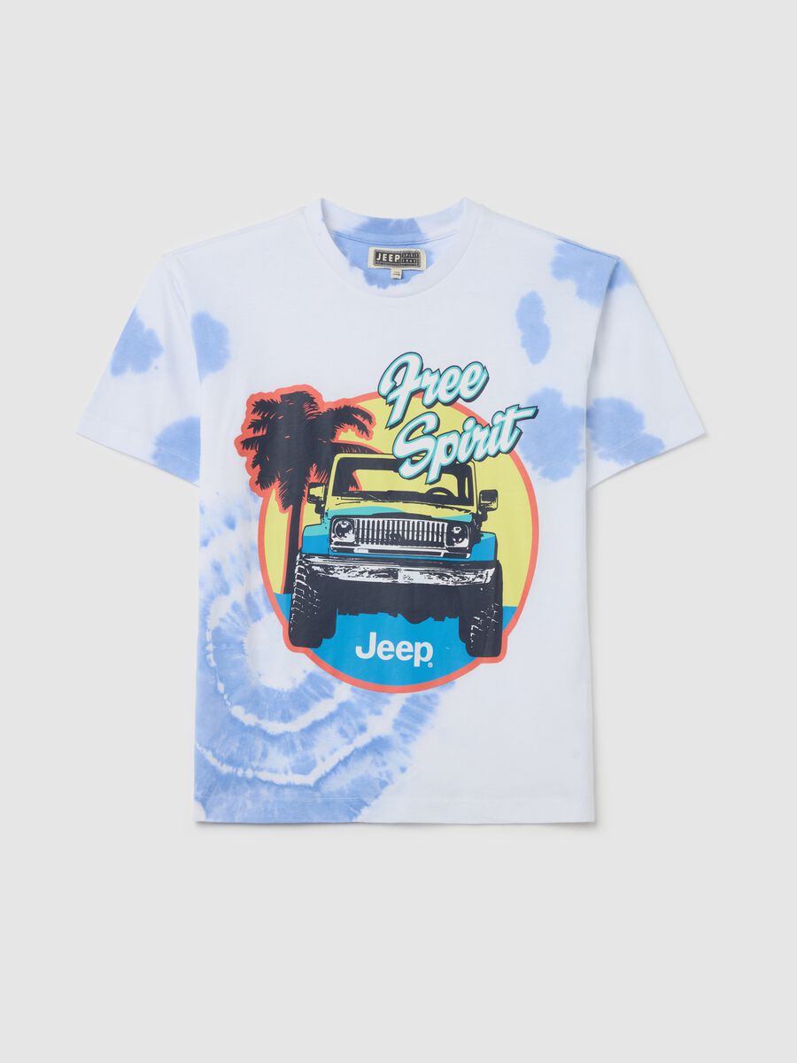 Tie-dye T-shirt in cotton with off-road vehicle print_3