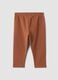 Brown organic stretch cotton leggings_1