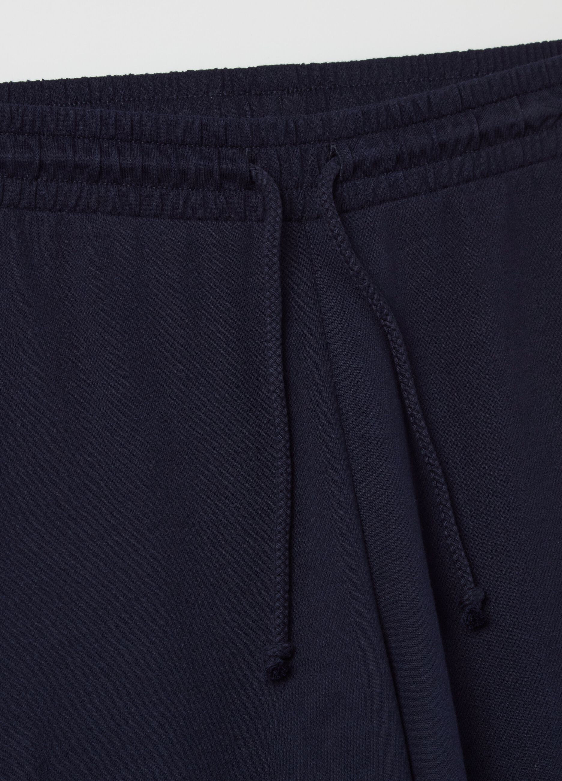 Wide-leg joggers in fleece