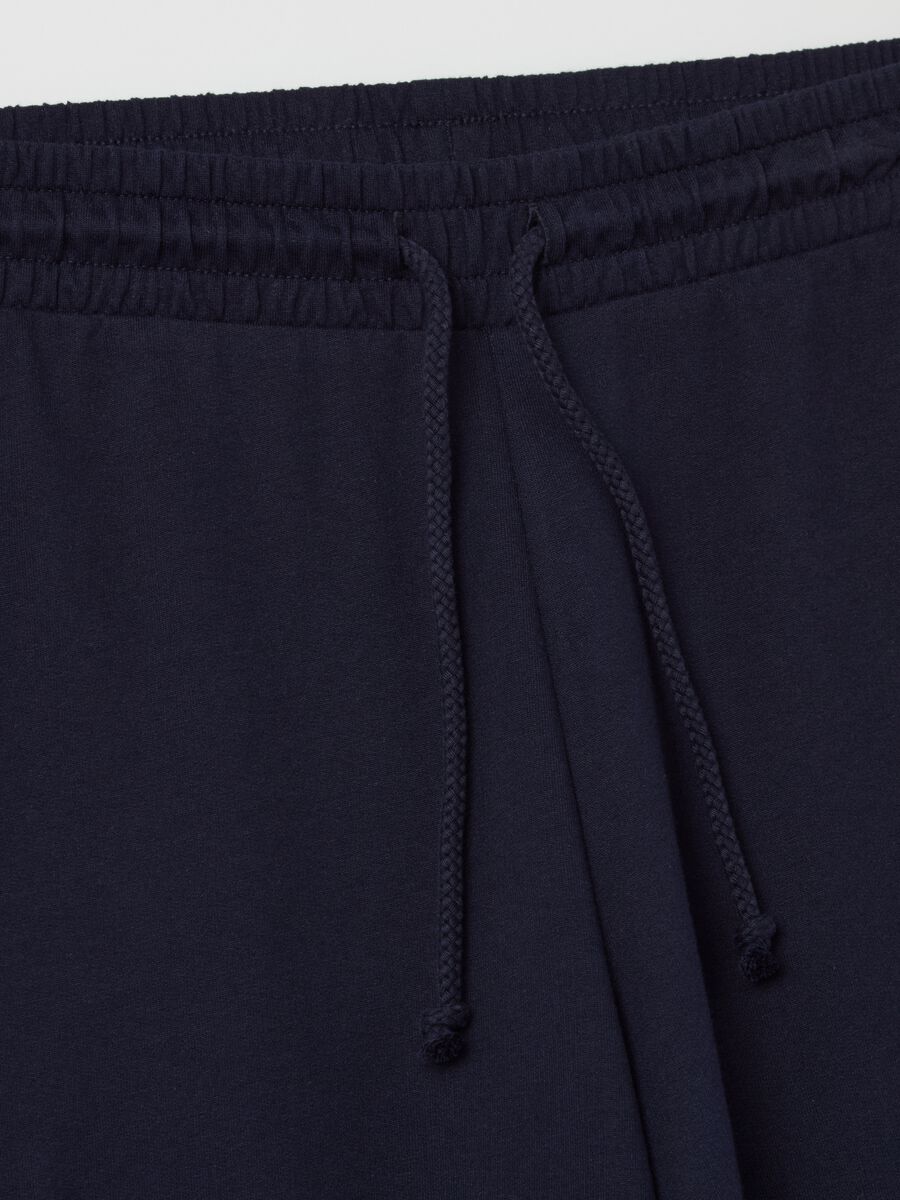 Wide-leg joggers in fleece_5