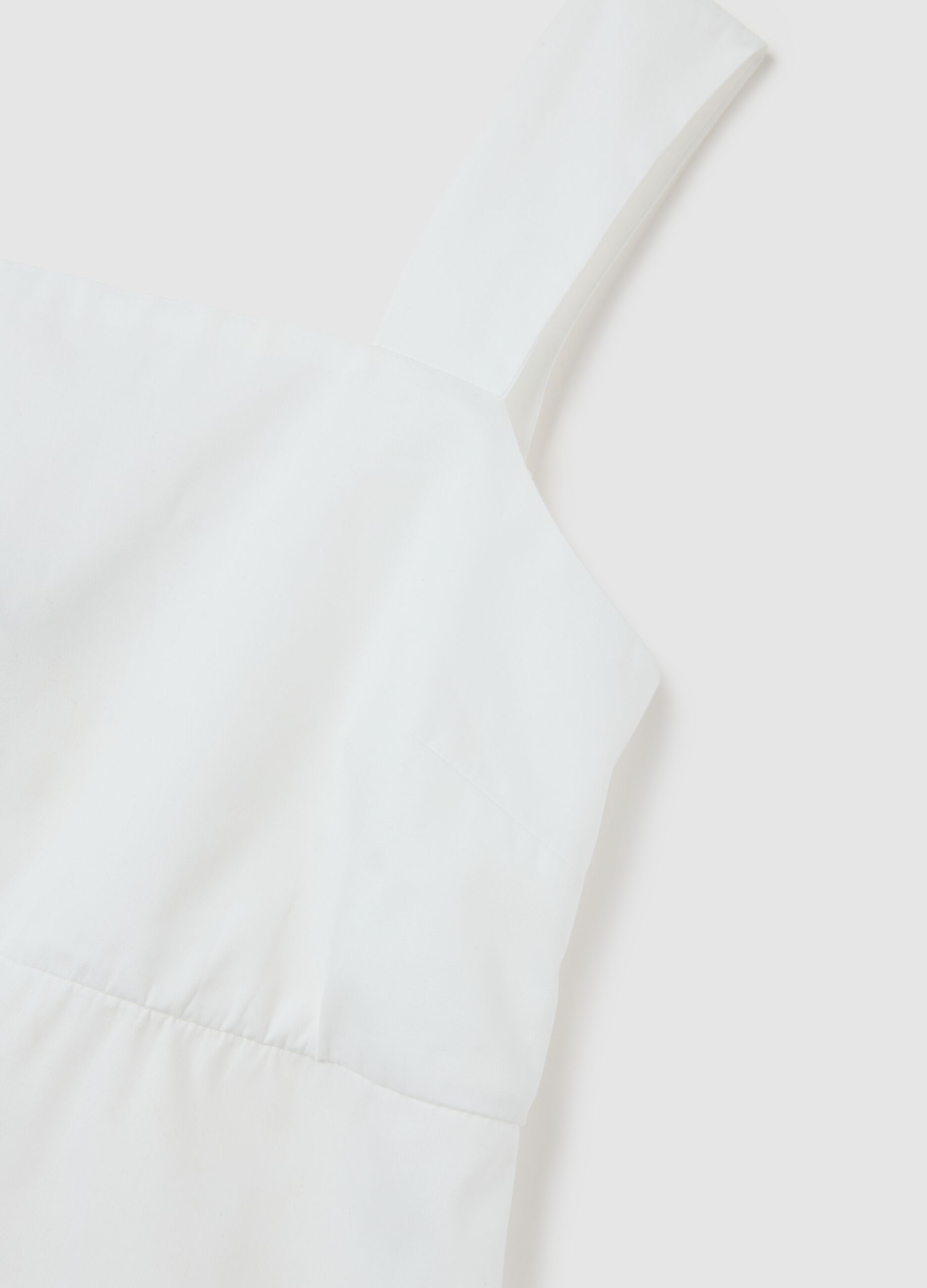 Abito da donna in puro cotone bianco regular fit
