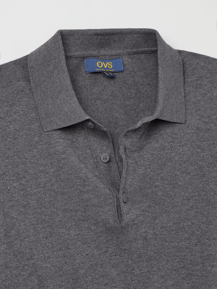 Polo shirt in solid colour cotton_5