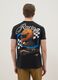 Black pure cotton regular fit t-shirt with McLaren print_2