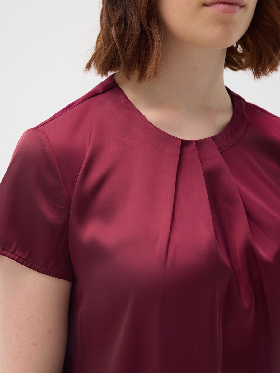 Red mixed regular fit top_2