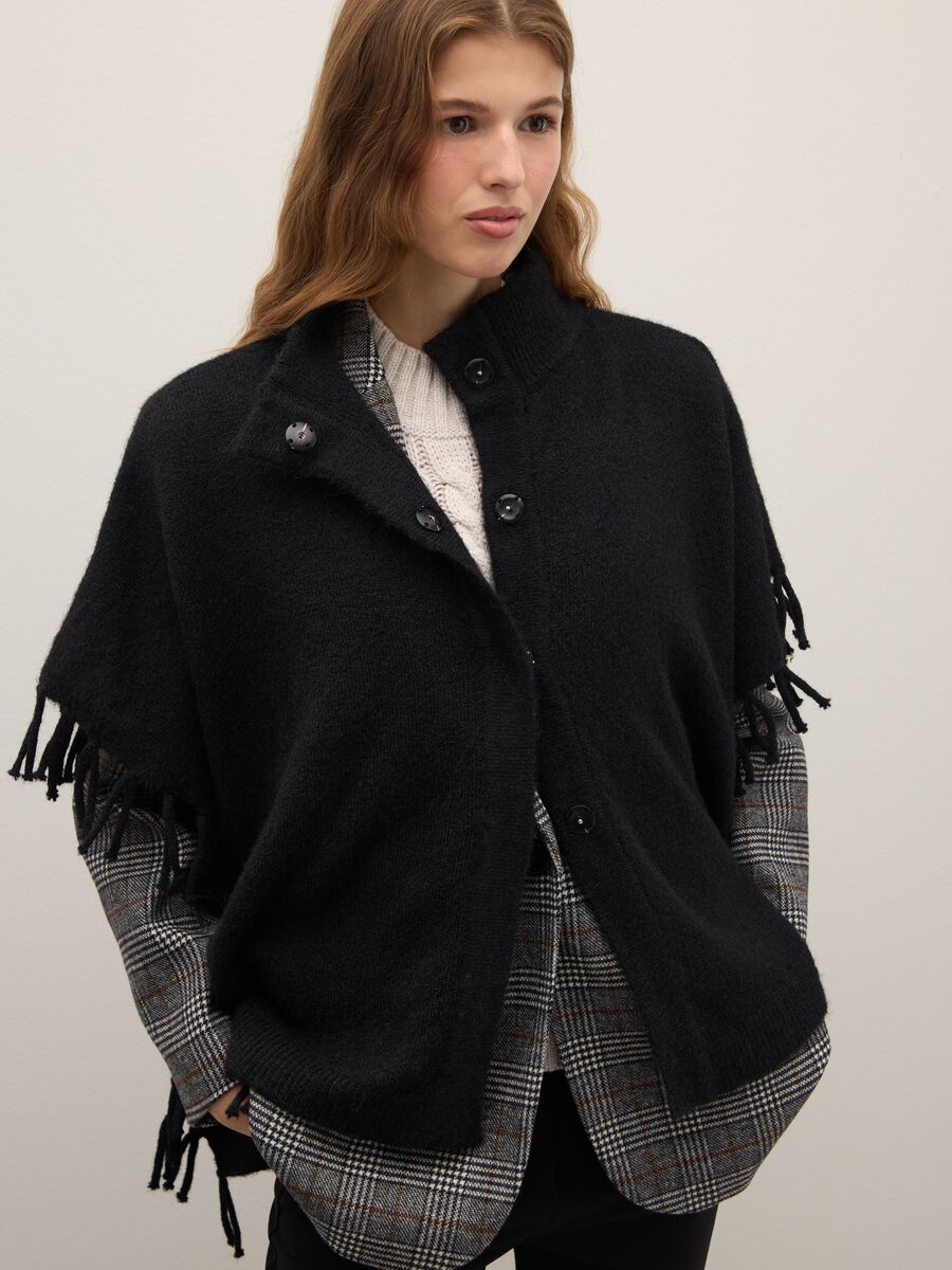 Grey checked blazer with oversized fit_3